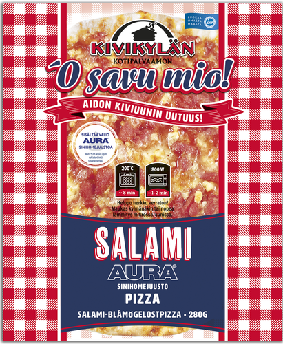 salami-aura pizza